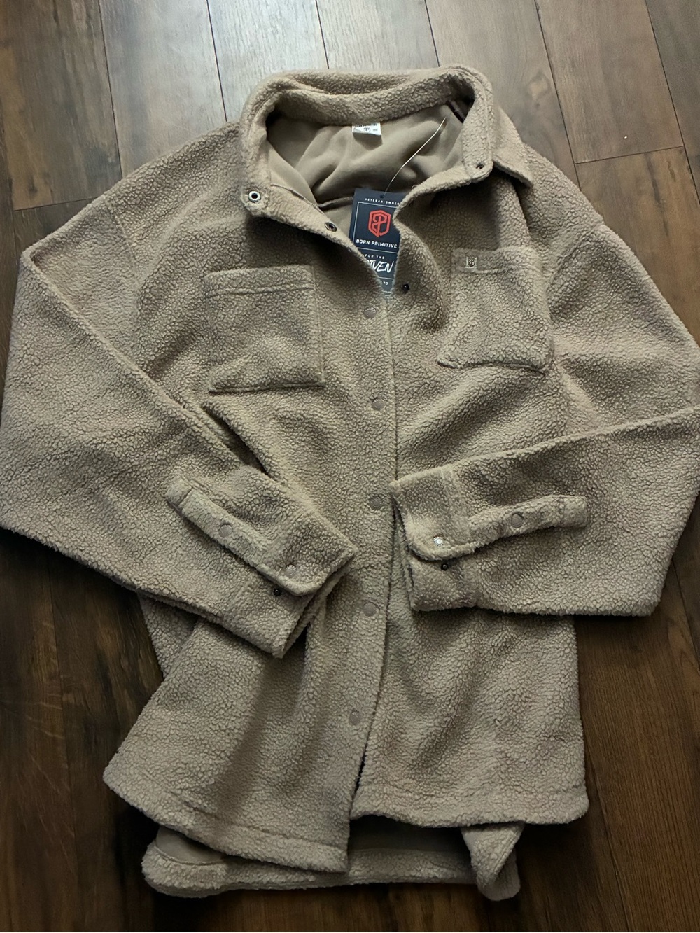 Born Primitive Women's Teddy Sherpa Jacket in Taupe